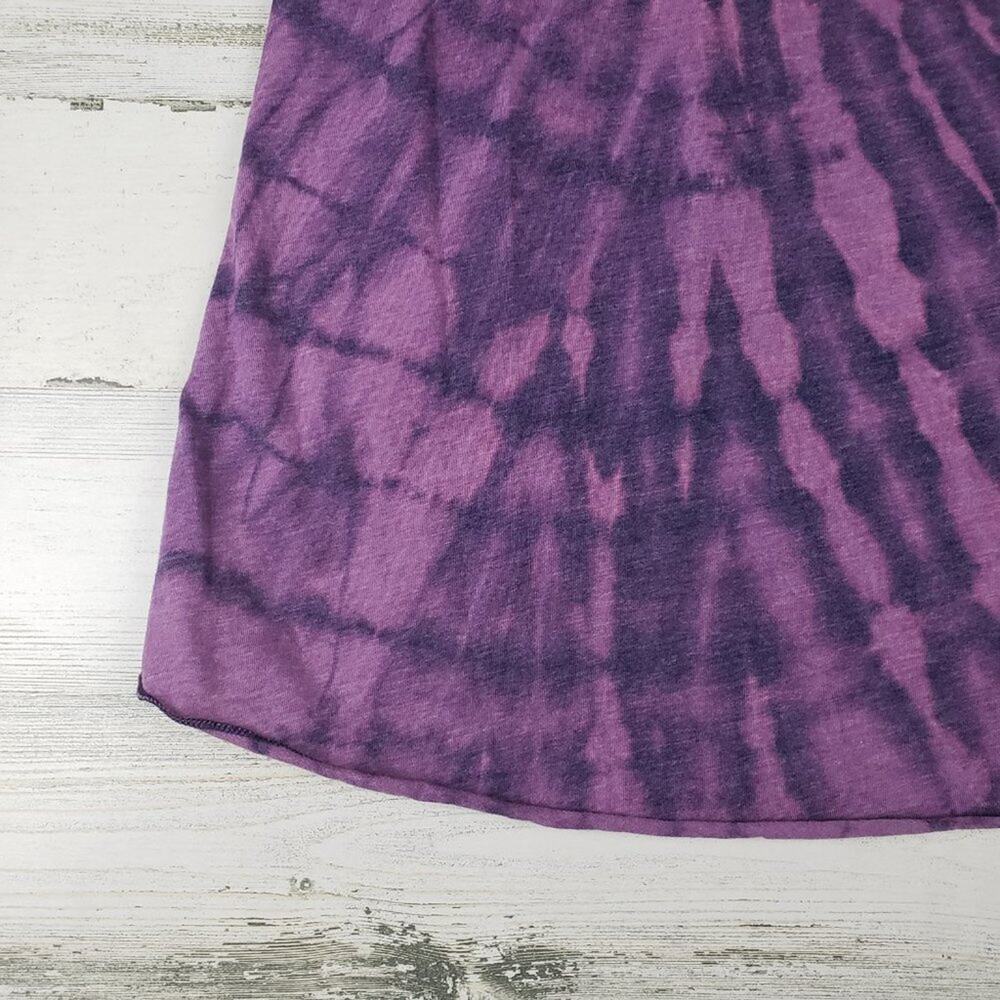 NWOT American Apparel 50/50 Custom Purple Bleach Tie Dye Spiral Tank Top Medium - Picture 2 of 10